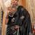 Black woven design zari satin banarasi saree