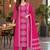 women ethnic motifs printed regular mirror work  cotton kurta with trousers & with dupatta