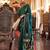 Green women woven design zari satin banarasi saree