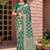 Green geometric embroidered zari saree