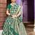 Green geometric embroidered zari saree