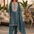 women ethnic motifs embroidered regular mirror work kurta with patiala & with dupatta