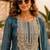 women ethnic motifs embroidered regular mirror work kurta with patiala & with dupatta
