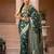 Green paisley woven design chanderi saree