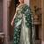 Green paisley woven design chanderi saree