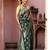 Green paisley woven design chanderi saree