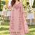 women floral embroidered regular thread work chanderi silk kurta with palazzos & with dupatta