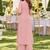 women floral embroidered regular thread work chanderi silk kurta with palazzos & with dupatta