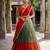 South Indian Style Semi-Stitched Half Saree with Blouse and Dupatta
