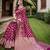 Magenta ethnic motifs zari chanderi saree
