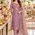 women floral embroidered regular thread work kurta with trousers & with dupatta