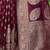 Magenta ethnic motifs zari silk cotton chanderi saree