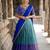 South Indian Style Semi-Stitched Half Saree with Blouse and Dupatta