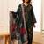 women floral embroidered regular thread work kurta with palazzos & with dupatta