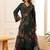 women floral embroidered regular thread work kurta with palazzos & with dupatta