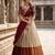 South Indian Style Semi-Stitched Half Saree with Blouse and Dupatta