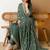 women ethnic motifs embroidered empire thread work  silk kurta with trousers & with dupatta