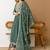 women ethnic motifs embroidered empire thread work  silk kurta with trousers & with dupatta