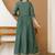 women ethnic motifs embroidered empire thread work  silk kurta with trousers & with dupatta