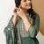 women ethnic motifs embroidered empire thread work  silk kurta with trousers & with dupatta