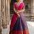 South Indian Style Semi-Stitched Half Saree with Blouse and Dupatta