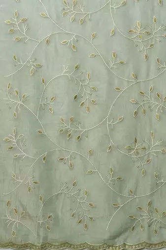 Green embellished gotta patti designer saree
