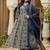 women floral printed panelled  cotton kurta with trousers & with dupatta