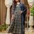 women floral printed panelled  cotton kurta with trousers & with dupatta