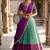South Indian Style Semi-Stitched Half Saree with Blouse and Dupatta