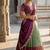 South Indian Style Semi-Stitched Half Saree with Blouse and Dupatta
