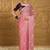 Pink floral sequinned saree
