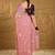Pink floral sequinned saree