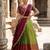 South Indian Style Semi-Stitched Half Saree with Blouse and Dupatta