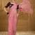 Pink floral sequinned saree
