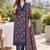 women floral printed regular  cotton kurta with trousers & with dupatta