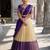 South Indian Style Semi-Stitched Half Saree with Blouse and Dupatta