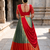 South Indian Style Semi-Stitched Half Saree with Blouse and Dupatta