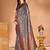 Grey woven design zari banarasi saree