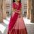 South Indian Style Semi-Stitched Half Saree with Blouse and Dupatta