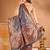 Grey woven design zari banarasi saree