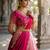 South Indian Style Semi-Stitched Half Saree with Blouse and Dupatta