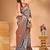 Grey woven design zari banarasi saree