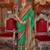 Green ethnic motifs zari banarasi saree