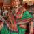 Green ethnic motifs zari banarasi saree
