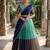 South Indian Style Semi-Stitched Half Saree with Blouse and Dupatta