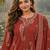 women paisley printed regular thread work  cotton kurta with trousers & with dupatta