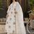 women floral embroidered regular thread work chanderi cotton kurta with trousers & with dupatta