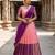 South Indian Style Semi-Stitched Half Saree with Blouse and Dupatta