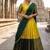 South Indian Style Semi-Stitched Half Saree with Blouse and Dupatta