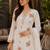 women floral embroidered regular thread work chanderi cotton kurta with trousers & with dupatta